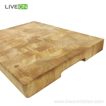 Thick Wood Cutting Board End Grain Rubber Wood